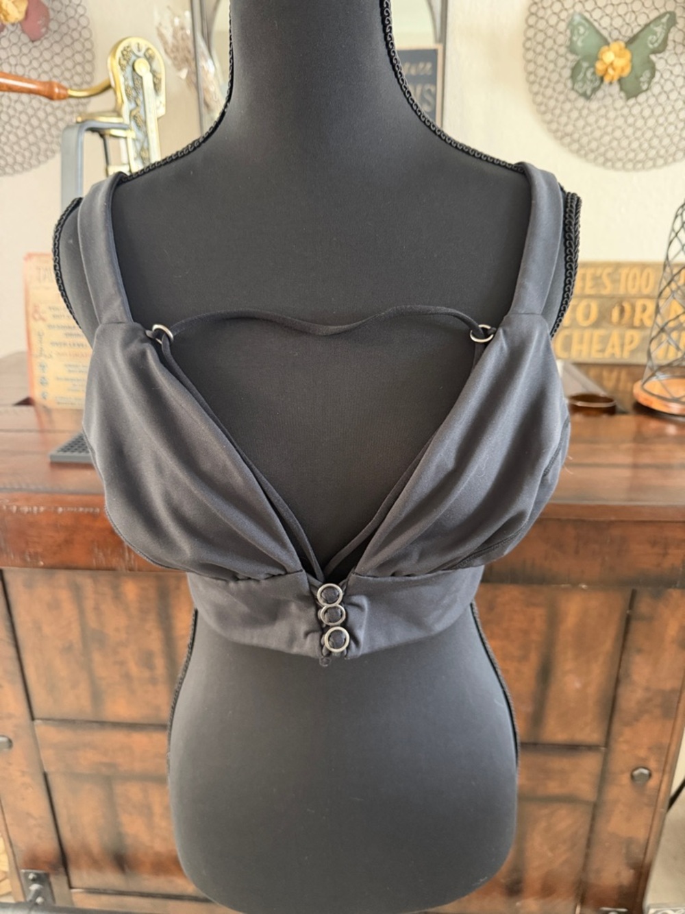 FP Movement by Free People Black Vintage-Inspired Bikini Top
